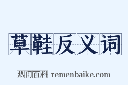 草鞋反义词是什么意思的图片